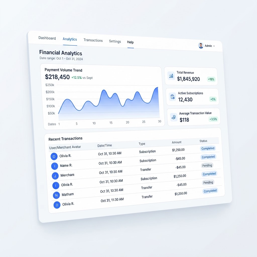 Virtual Terminal Dashboard
